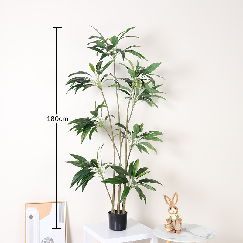 Simulación de plantación verde de plátano de bambú de tortuga grande planta de plantación de ventana interior diseño de ángulo de planta de árbol falso paisajístico