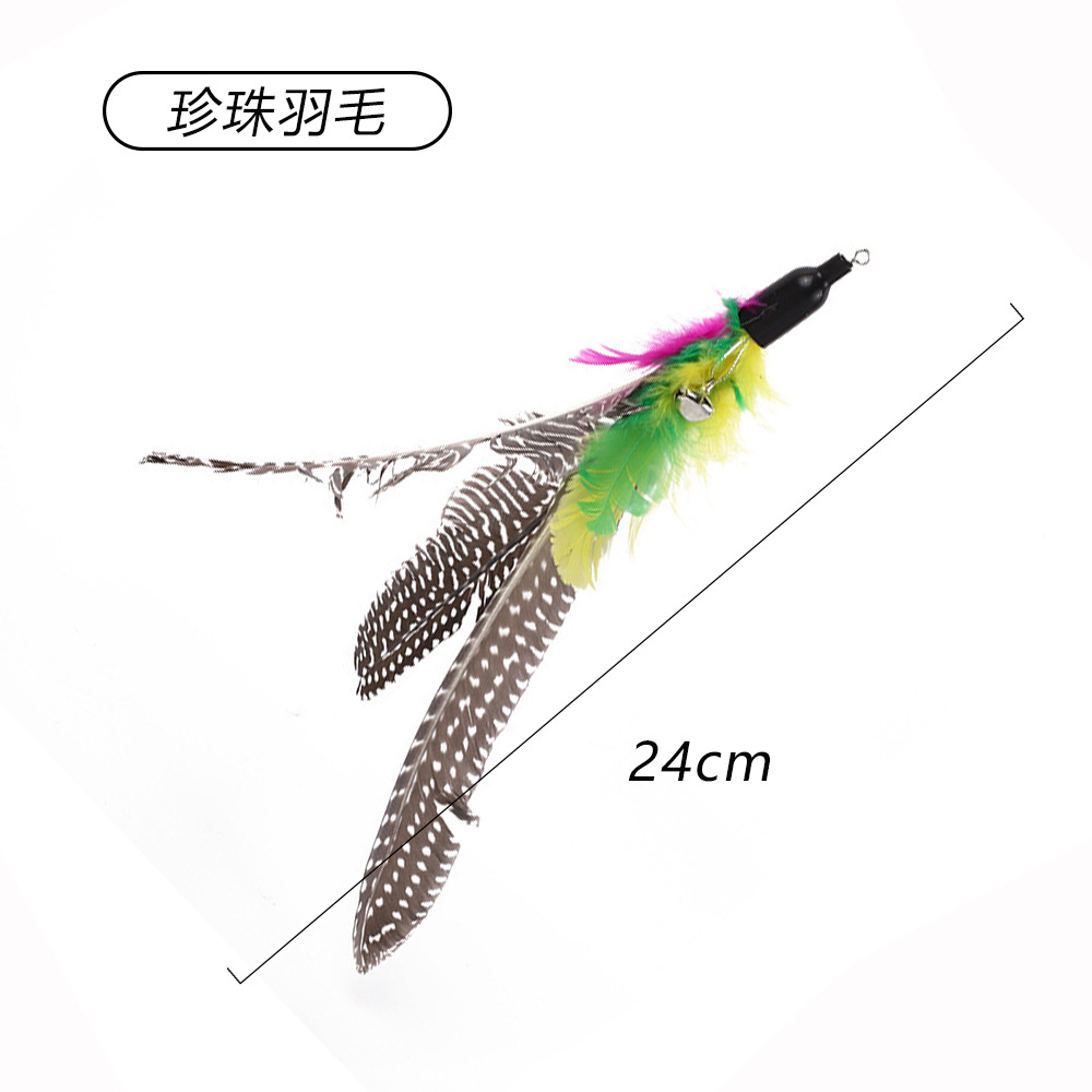 Resumen transfronterizo nueva mascota gato juguete gran pez volador cabeza de reemplazo divertido gato palo de juguete de felpa caña de pescar cabeza de reemplazo