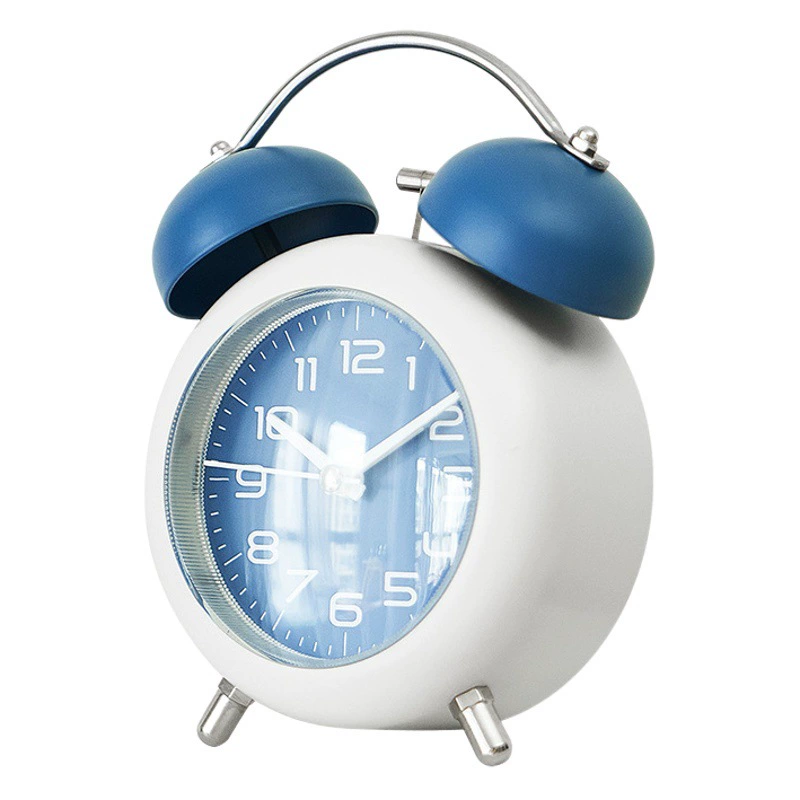 Большой будильник с бесшумным механизмом, металлический, с громким звуком, ночником, для спальни, настольный, модель F18