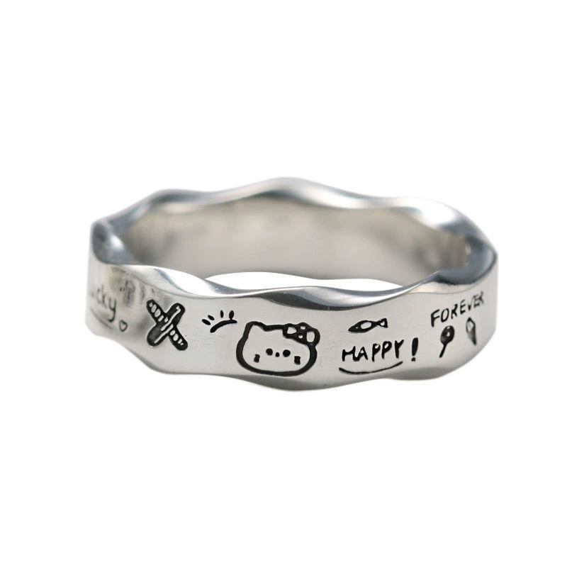 Hello Kitty, регулируемое кольцо для возлюбленного для мужчин и женщин для друга, подарок для девушки