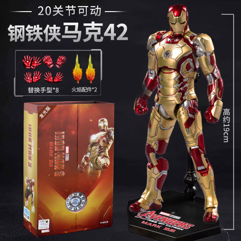 マーベル 10 周年記念シリーズ アイアンマン フィギュア アベンジャーズ 組み立て式アーマーモデル 男の子のおもちゃの装飾品|undefined