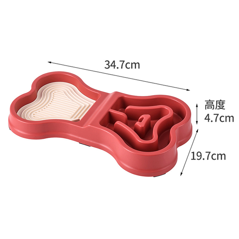 Tazón de comida lenta para mascotas, almohadilla de alimentación para perros y perros, tazón de comida lenta para gatos, tazón de comida lenta para gatos, tazón antideslizante y anti-derribado para mascotas