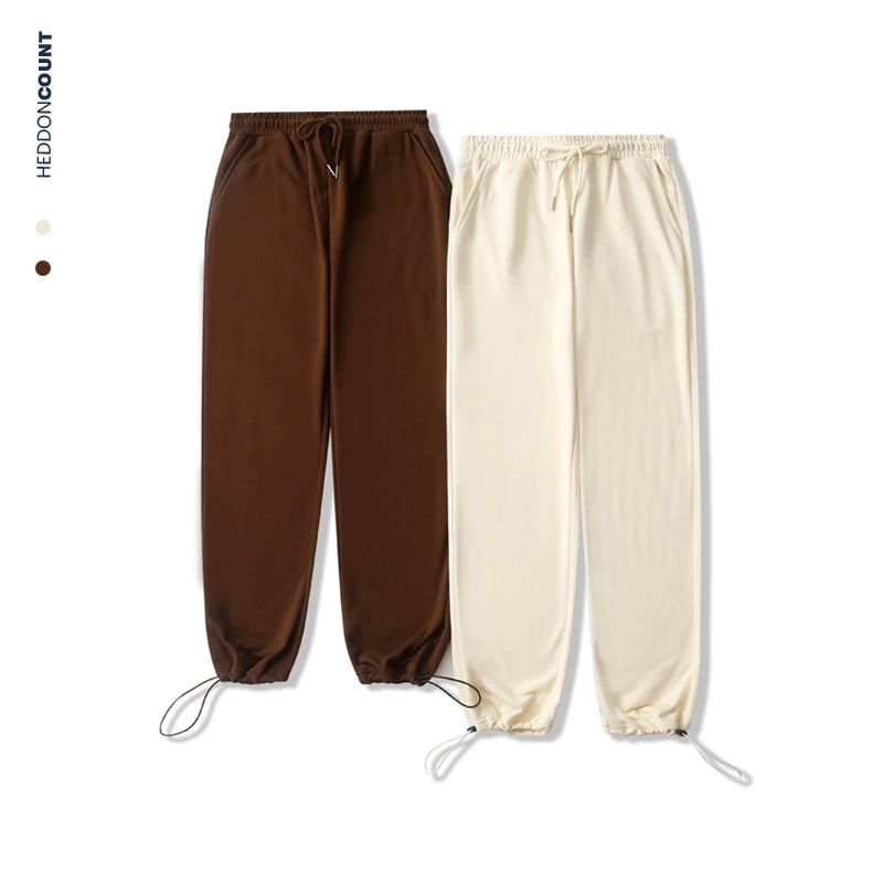 Брюки-джоггеры унисекс из махровой ткани весна 2025, однотонные, свободного кроя, 280 г, повседневные спортивные длинные брюки, рабочая одежда