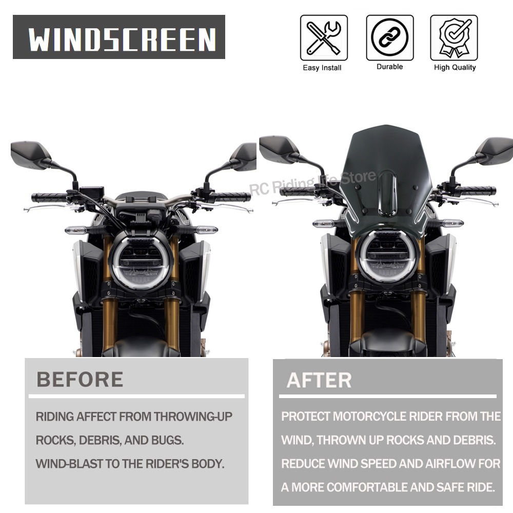 The windshield is suitable for Honda CB650R 2019-2021 CB1000R 2018-2022