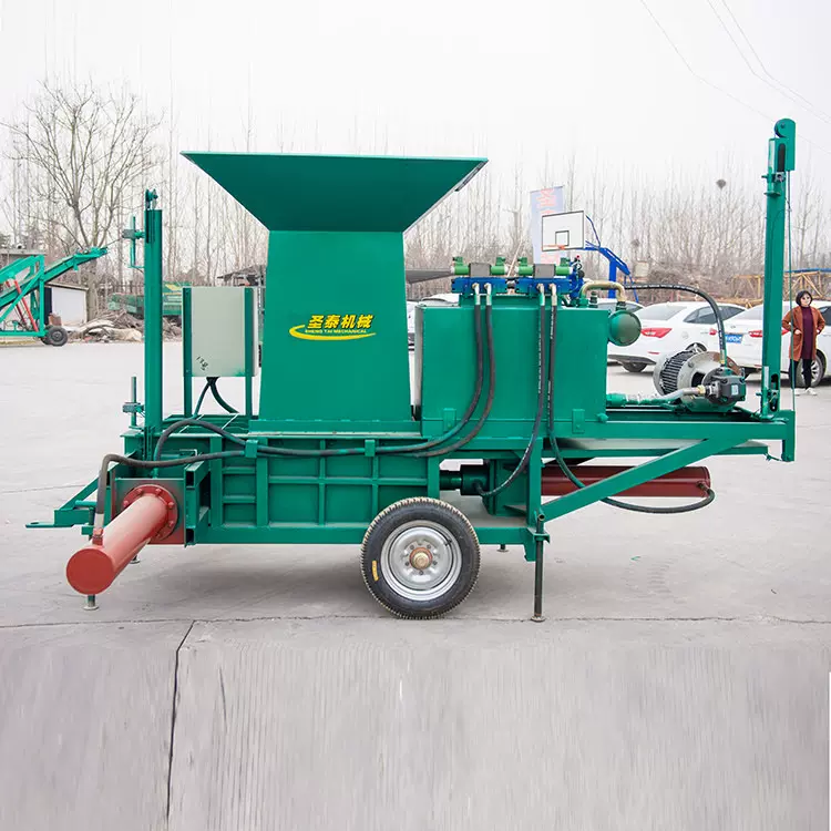 青贮饲料套袋打包机 9YF-5液压型饲草裹包机 两缸简易青储压包机