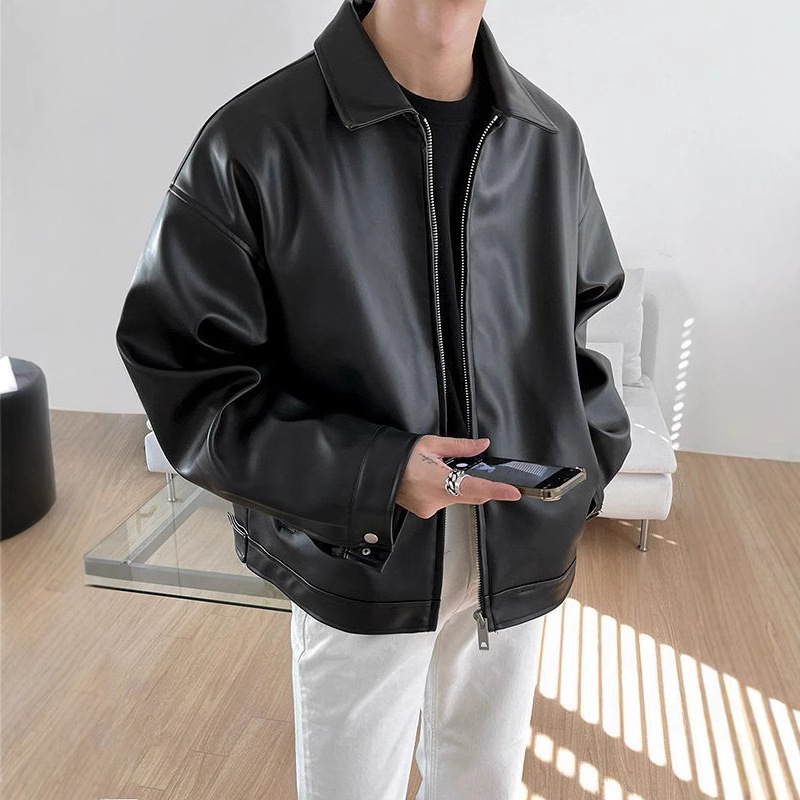 皮衣外套男士2023春季新款潮流韩版秋款PU皮休闲棒球服机车夹克潮