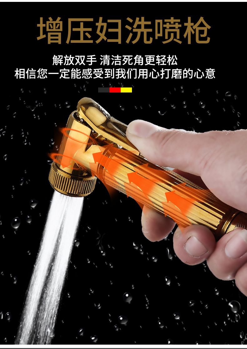 Bathroom all-copper square golden smart constant-temperature shower head set, household bath pressurized shower head, rain shower head undefined