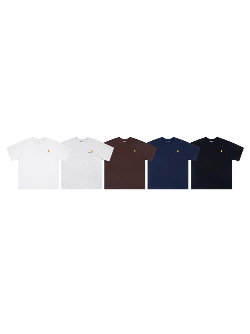 Классический рабочий стиль футболка Carhartt из чистого хлопка, плотная дышащая ткань, та же стилистика для мужчин и женщин, уличная мода Kahart с коротким рукавом