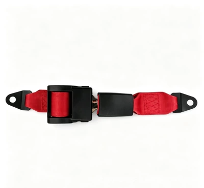Car seat belt securing system, automatic roll-up mechanism - red