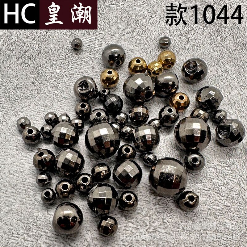 Factory Direct Electroplated 3-10mm Faceted Laser Round Beads Handmade DIY Jewelry Accessories Classic Chain Transfer Beads