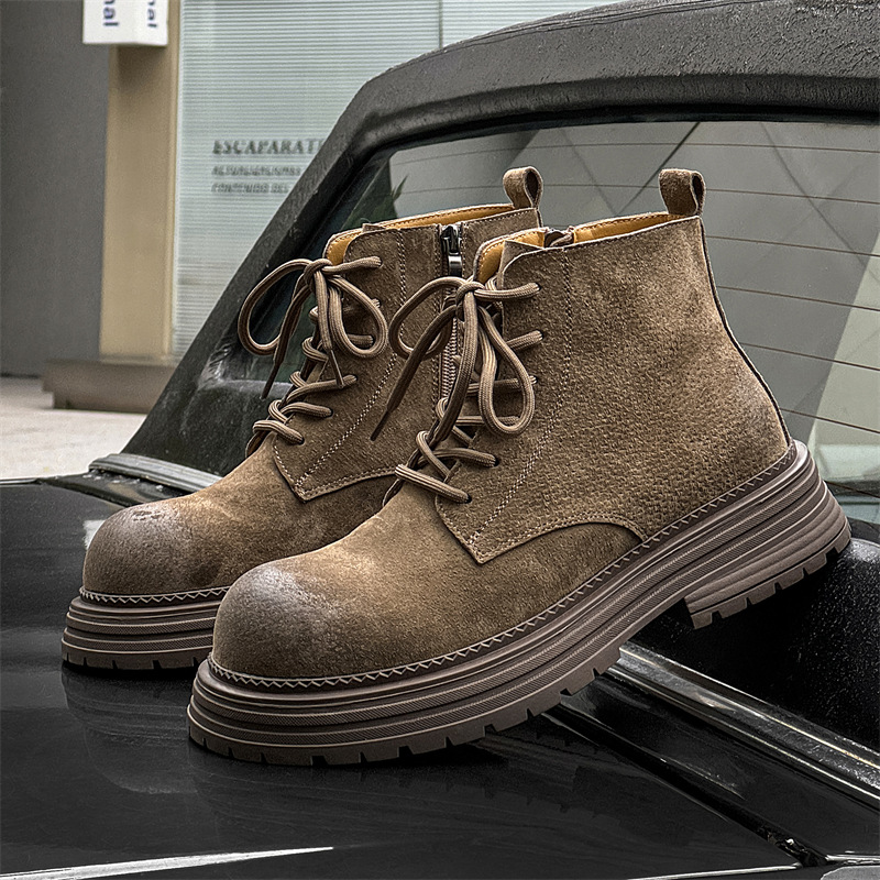 Herren British Style Freizeitschuhe Mit Dicker Sohle_voghion.com