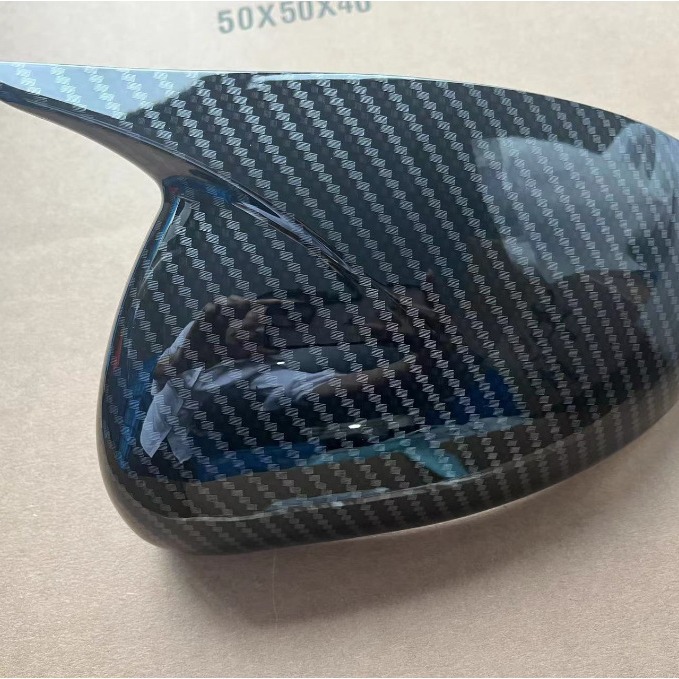 适用于起亚11-16款RIO改装碳纤维纹后视镜牛角外壳保护罩