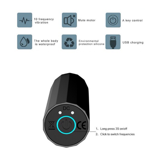 USB rechargeable vibrator ten-frequency female bullet masturbation 10-frequency G-spot vibrating massage stick adult sex toy