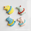 Magnetic fridge magnet, cartoon resin with accessories, new collection, rooster, for luck, handmade