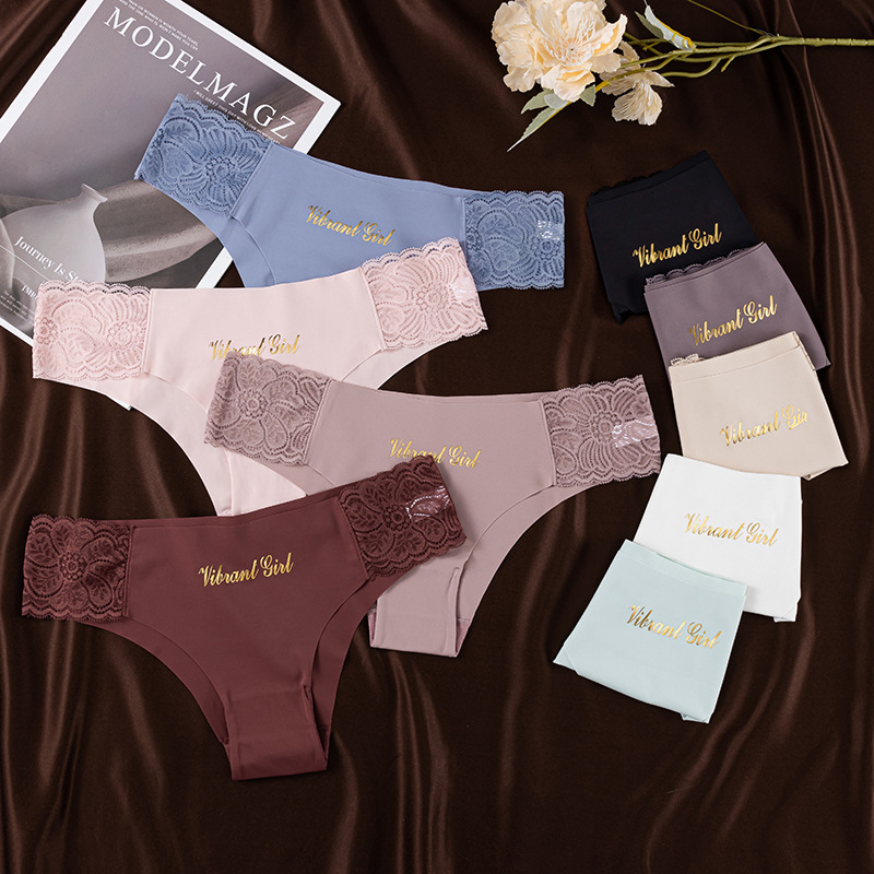 Vrouwen Nieuwe sexy naadloze onderkleding voor vrouwen ultra dunne huidvriendelijke ademende t-broek kant sexy verleiding slips_voghion.com