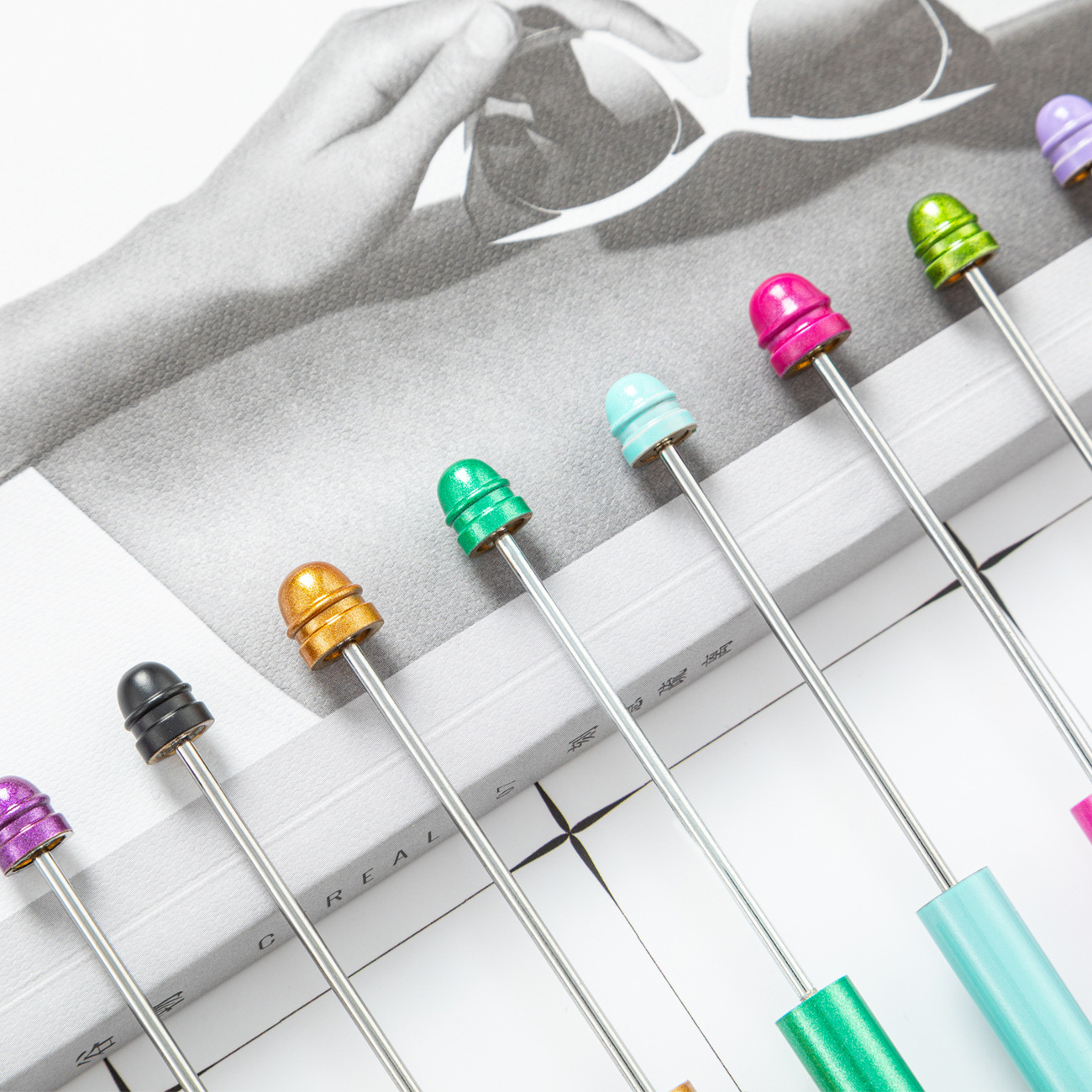 DIY cuentas lápiz dibujo sin cortar sin tinta para escribir lápiz continuo puede imprimir logo en stock lápiz eterno al por mayor