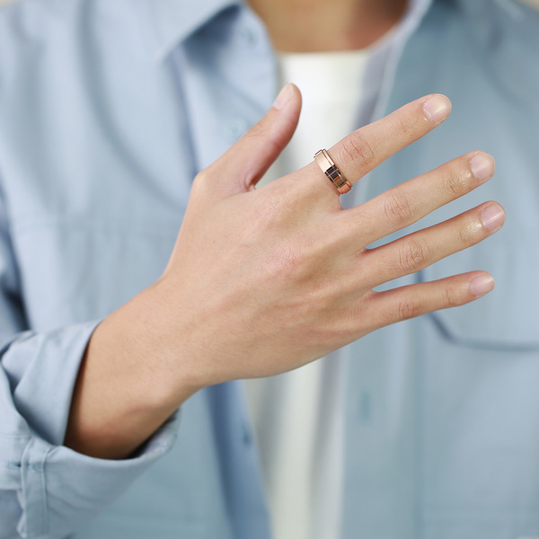 Golden glossy ring stainless steel