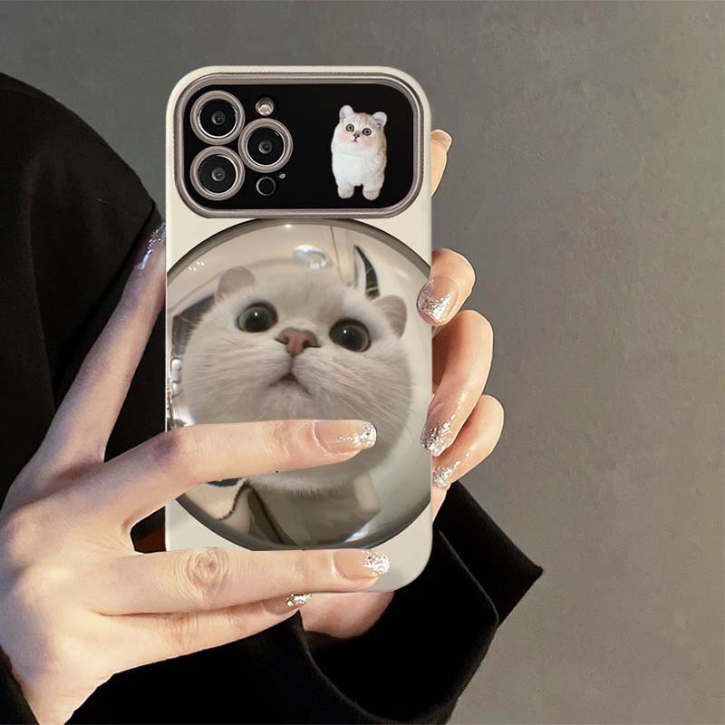 Cat's Eye Cat Nuova grande finestra adatta per custodia per telefono Apple 14 iPhone 15 Cartoon carino_voghion.com