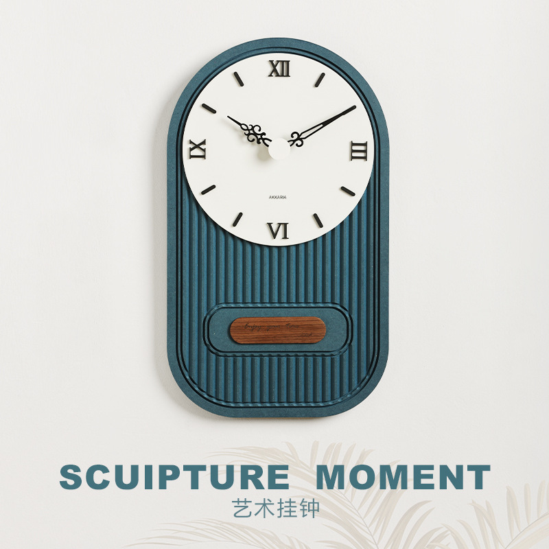 高端挂钟AKKARIA创意艺术雕塑风客厅钟家居装饰轻奢艺术卧室挂钟