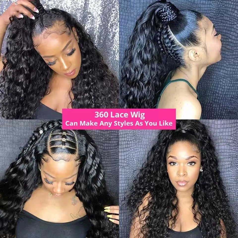Fashion Decorative African Curly Wig Front Lace Long Curly Hair Synthetic Full Head Cover Natural And Realistic Wigs_voghion.com