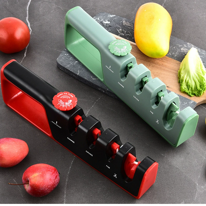Ready stock adjustable knife sharpener household knife sharpener four-in-one whetstone kitchen utensils multi-function knife sharpener