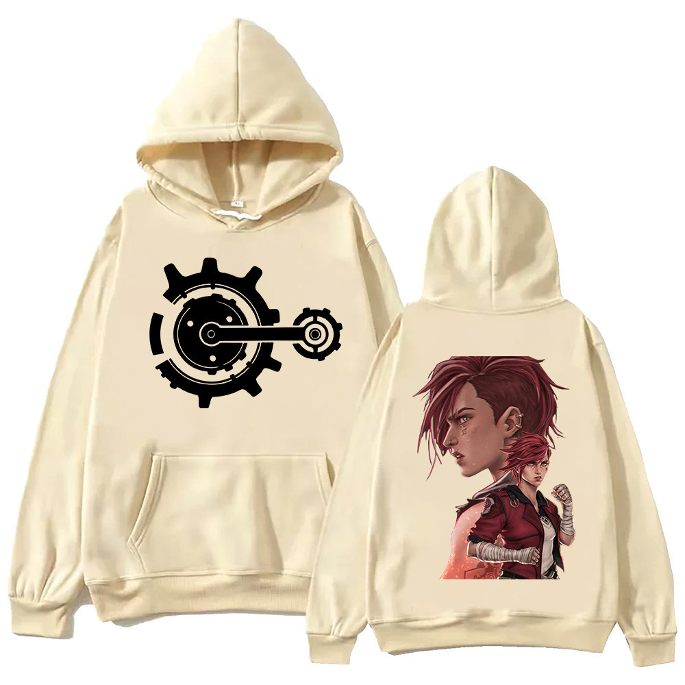 Arcane-Vi Graphic Hoodie Women Men Tracksuit Sudaderas Aest