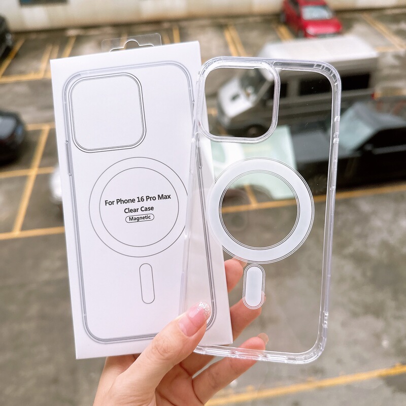 Magsafe Magnetic Phone Case Is Suitable for Apple 17 Transparent Acrylic 16Pro All-Inclusive Iphone16E Hard Case