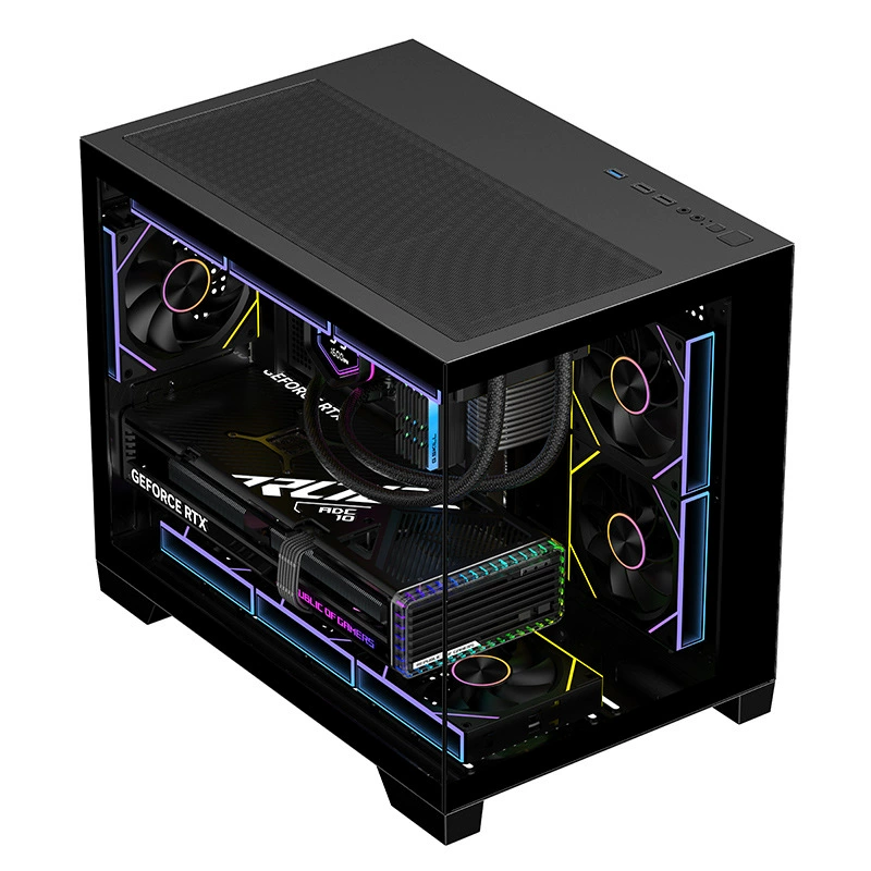 锐喜 Chaiying M360 Sea View Room MATX Full Side Transparent Chassis Tempered Glass Supports 360 Water Cooling Gaming Esports