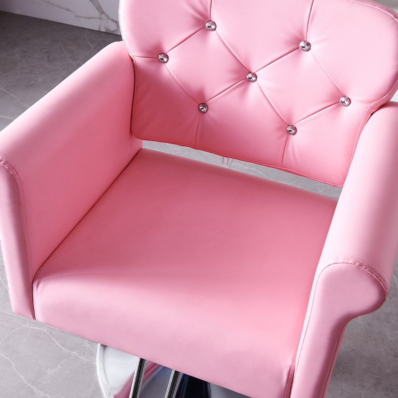 Silla de Peluquería Modelo 2025, Venta al por Mayor, Silla de Peluquería Rosa, Silla de Barbería de Lujo Ligero, Silla de Peluquería Ajustable