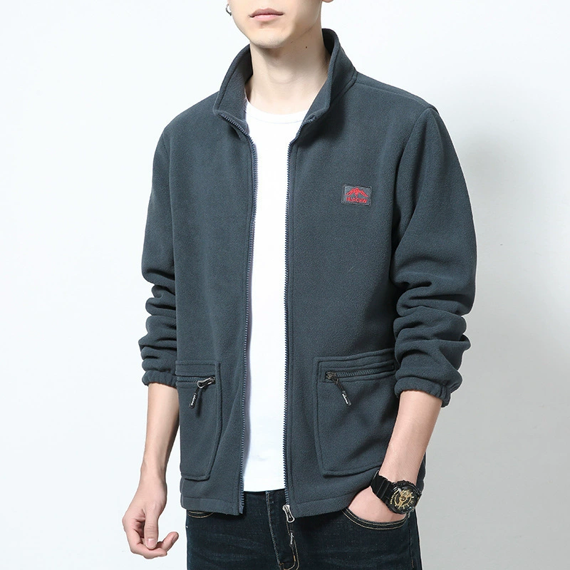 2020 новая свободная Мужская Флисовая теплая куртка больших размеров для мужчин среднего возраста, осенне-зимняя, мужской спортивный кардиган, полярная куртка, Мужская мода