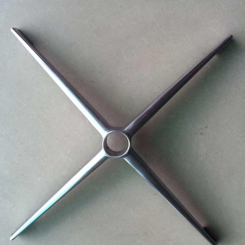 Aluminum alloy die-casting office swivel chair four-star foot leisure chair foot surface polishing treatment by static pressure BIFMA