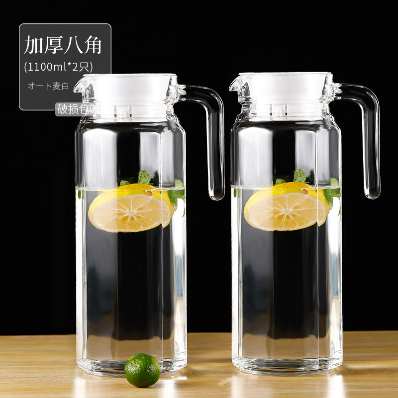 Gran capacidad ins hervidor de agua transparente engrosado hervidor de agua fría conjunto de hervidor de agua fría casero hervidor de jugo de vidrio