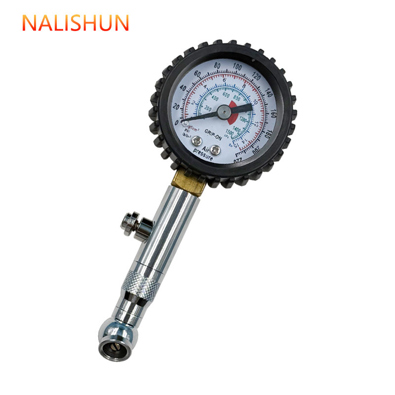 Medidor de presión de neumáticos medidor de presión de aire de alta precisión con presión cabeza inflable neumático del coche medidor de presión pistola de aire boquilla de aire