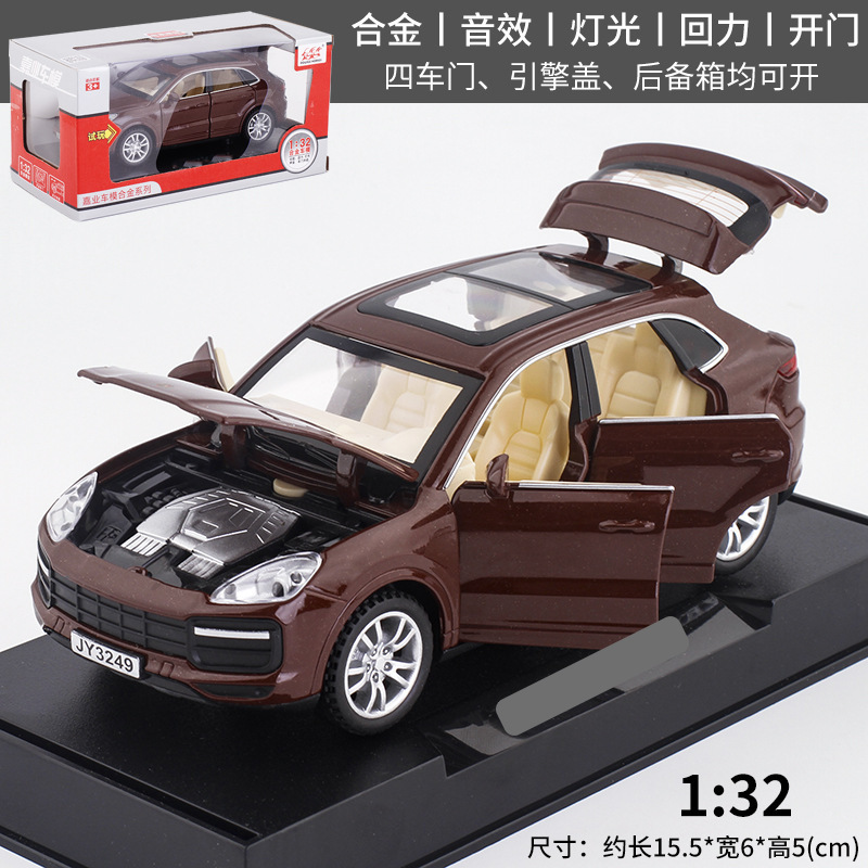 Jiaye aleación modelo de coche 1:32 Bayan vehículo todoterreno con sonido y luz Tire hacia atrás colección de decoración de modelo de coche de juguete para niños