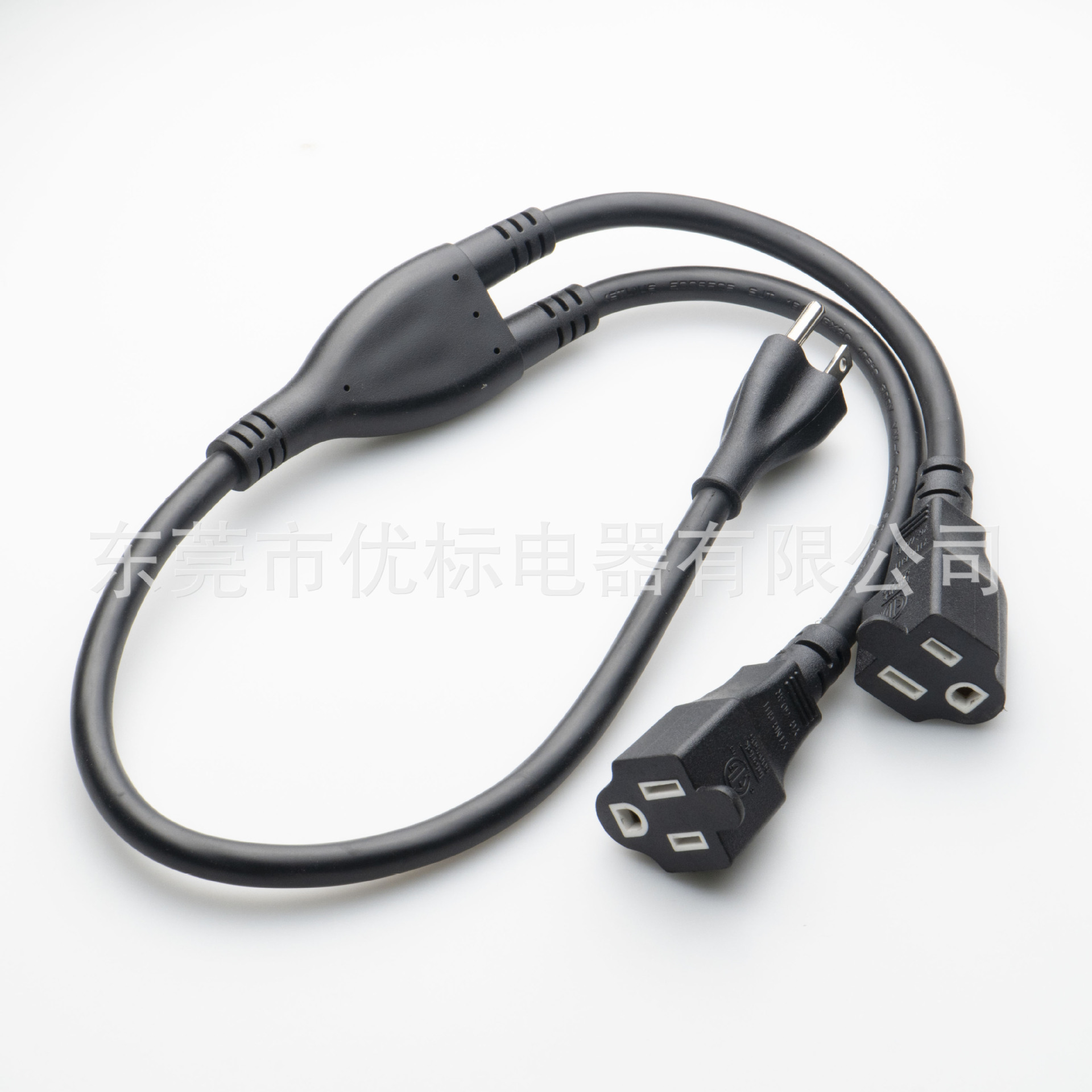 5-15P美式母插延长线5-15R公母对插大功率全铜817标插头电源线