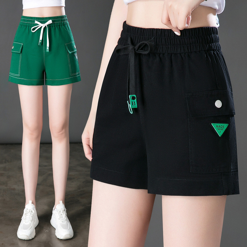 7033 Summer Shorts Fashion Green Mom Pants Versatile Denim Plus Size High-Waisted Cool Women's Shorts Thin Three-Quarter Length Pants