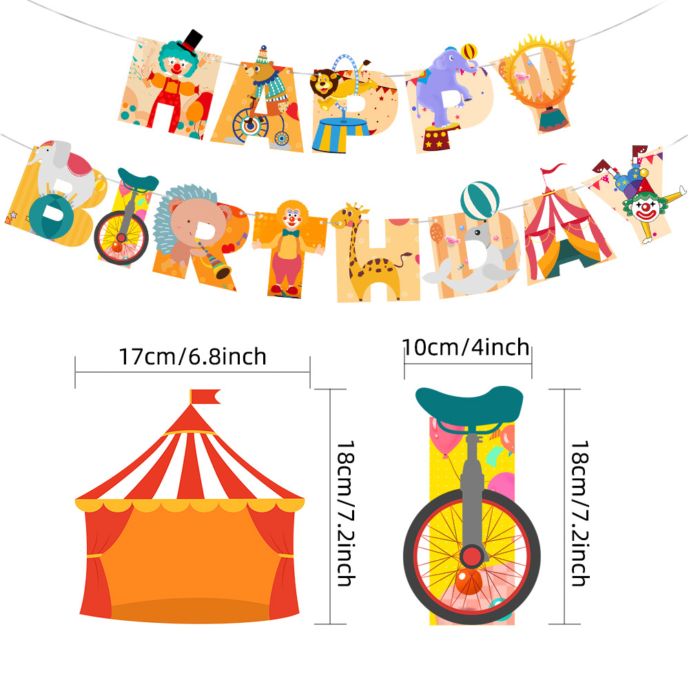 Tema de dibujos animados fiesta cumpleaños tirar de la bandera vehículo de ingeniería feliz birthday cumpleaños dinosaurio camión de bomberos banner