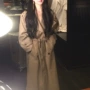 大翻领韩剧系带风衣