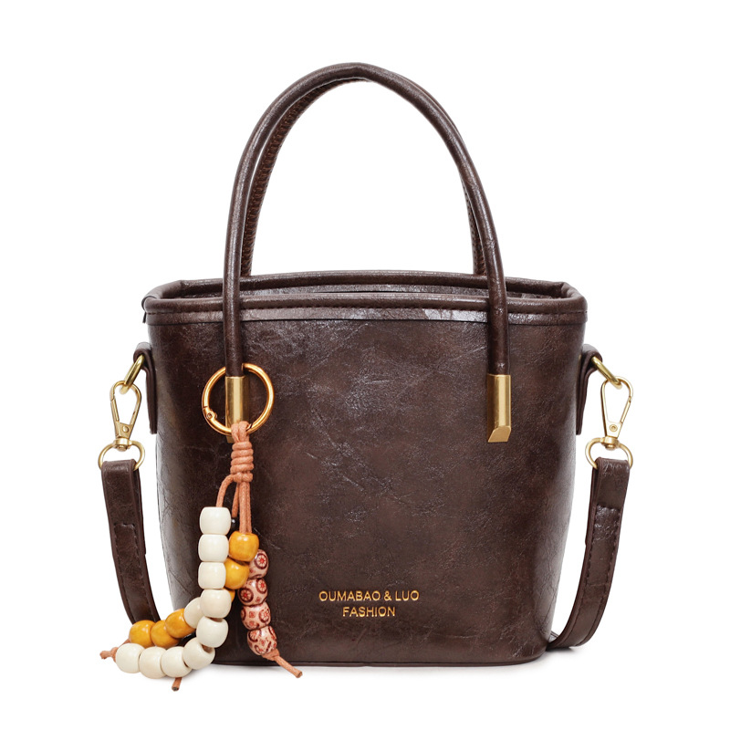 Bolso de cuentas retro de moda para mujeres 2025, nuevo bolso de mano de alto nivel, bolso de hombro de estilo exterior