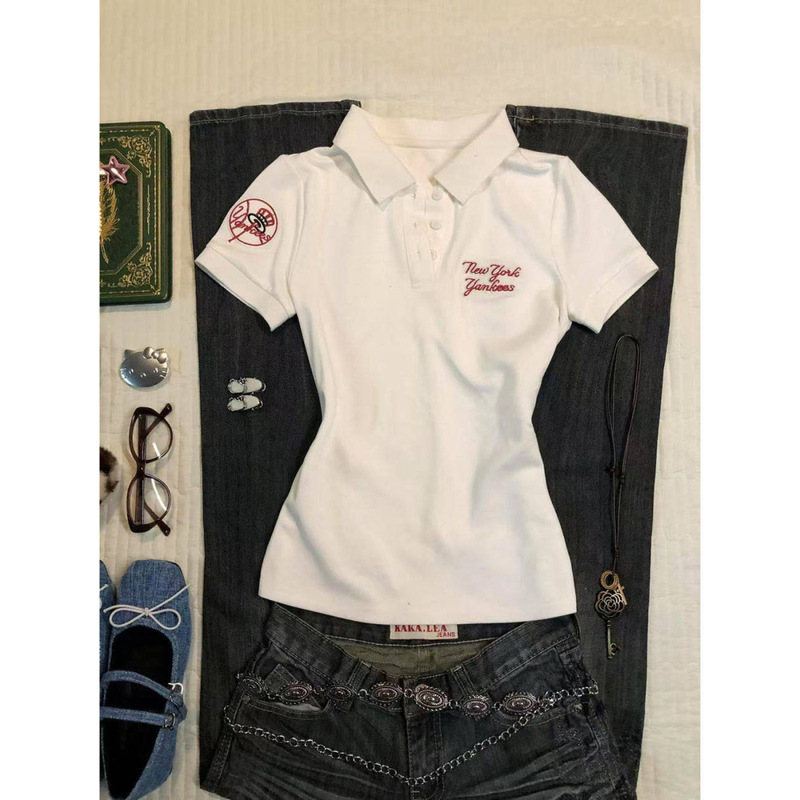 Embroidery + Anti-Counterfeiting Tag, [230g Ribbed 1*1 Fine Combed Tight-Fitting 95% Cotton] Polo Collar Short-Sleeve T-Shirt