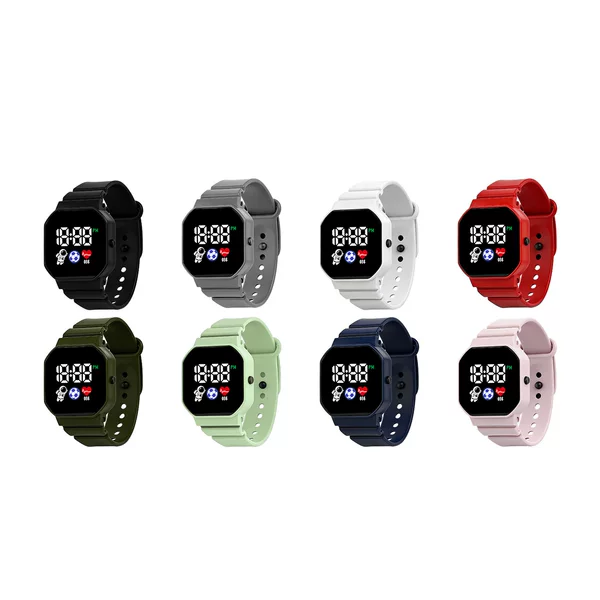 Cross-Border Best-Selling Model 318 Astronaut Led Electronic Watch, Square Digital Sports Student Button Electronic Watch