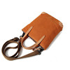 Japanese small purse for leisure, bag strap with zipper one shoulder, genuine leather