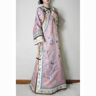 Qi Xiaoqiao Original Qing Dynasty Flag Dress New Chinese Style Shirt Huafu Gegfu Full Set Embroidered Non-Hanfu