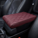 Universal Car Memory — Universal Armrest box pad - wavy-memory-foam-armrest-box-heightening-pad-wine-red
