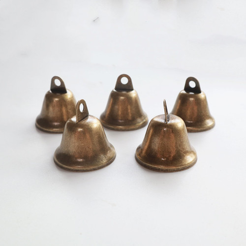 3.8cm ancient bronze thickened opening bell temple diy wind chime pendant jewelry accessories retro horn bell bell