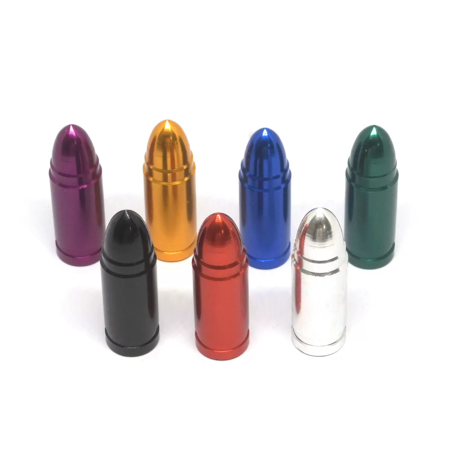 多色铝合金材质轮胎气门嘴帽子弹头形状气门嘴汽车通用改装