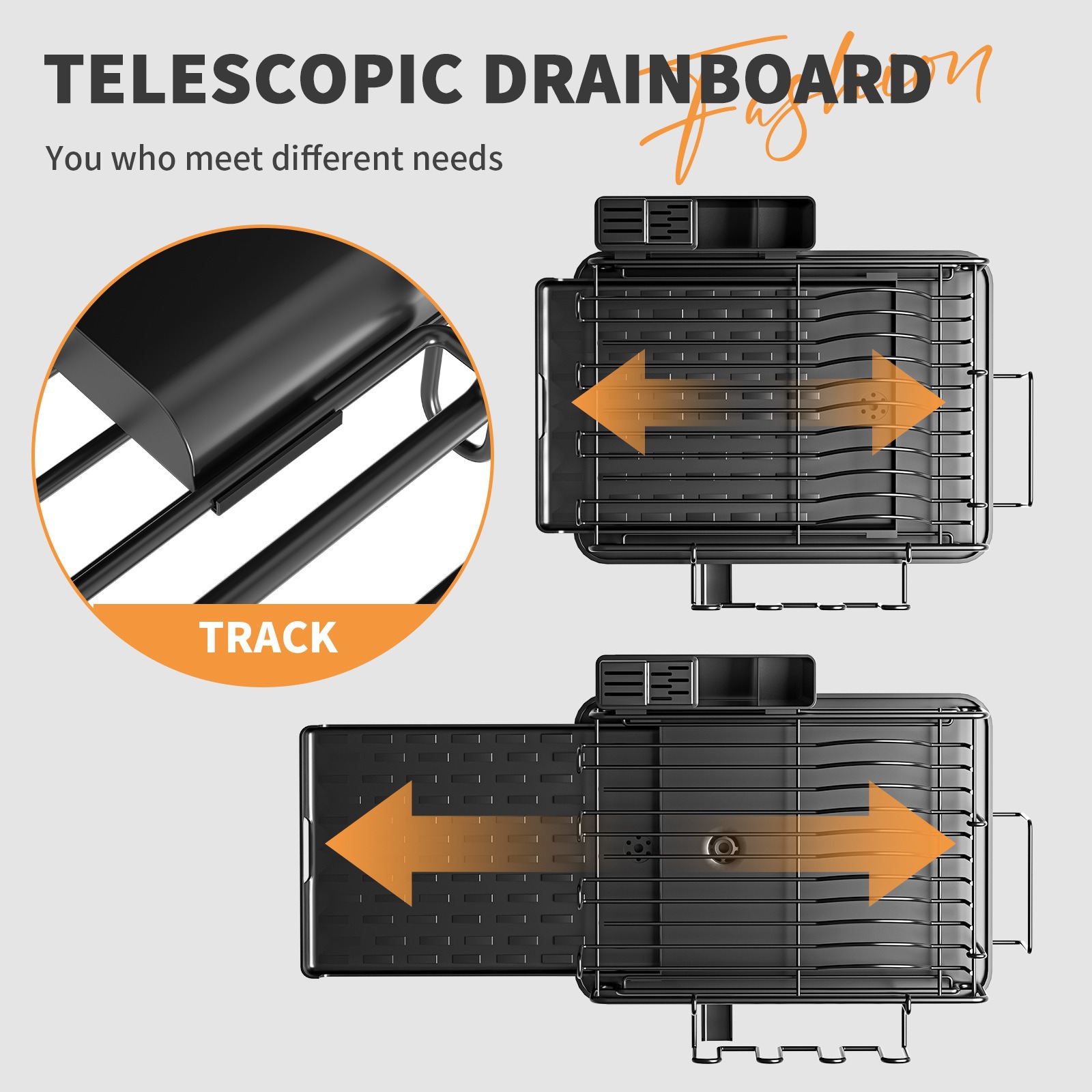 Transfronterizo Amazon cocina estante de platos a prueba de óxido doméstico de la encimera de drenaje estante de platos multifuncional estante de almacenamiento de platos