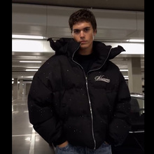 2025欧美跨境新款棉衣冬季保暖拉链加厚个性女装棉服批发