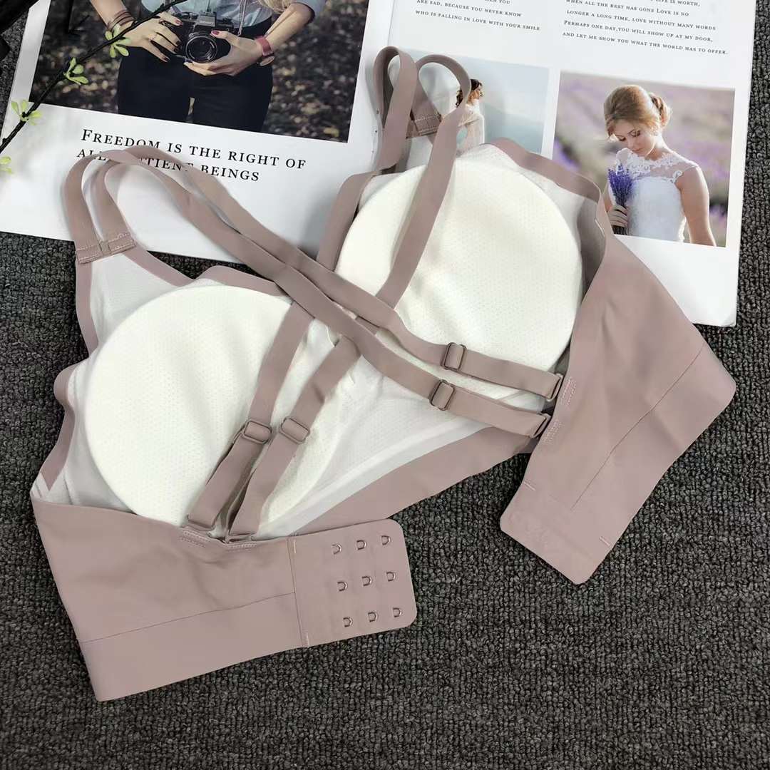Nueva taza de látex sin costura alta calidad belleza la espalda las mujeres chaleco inalámbrico yoga sujetador ropa interior al por mayor