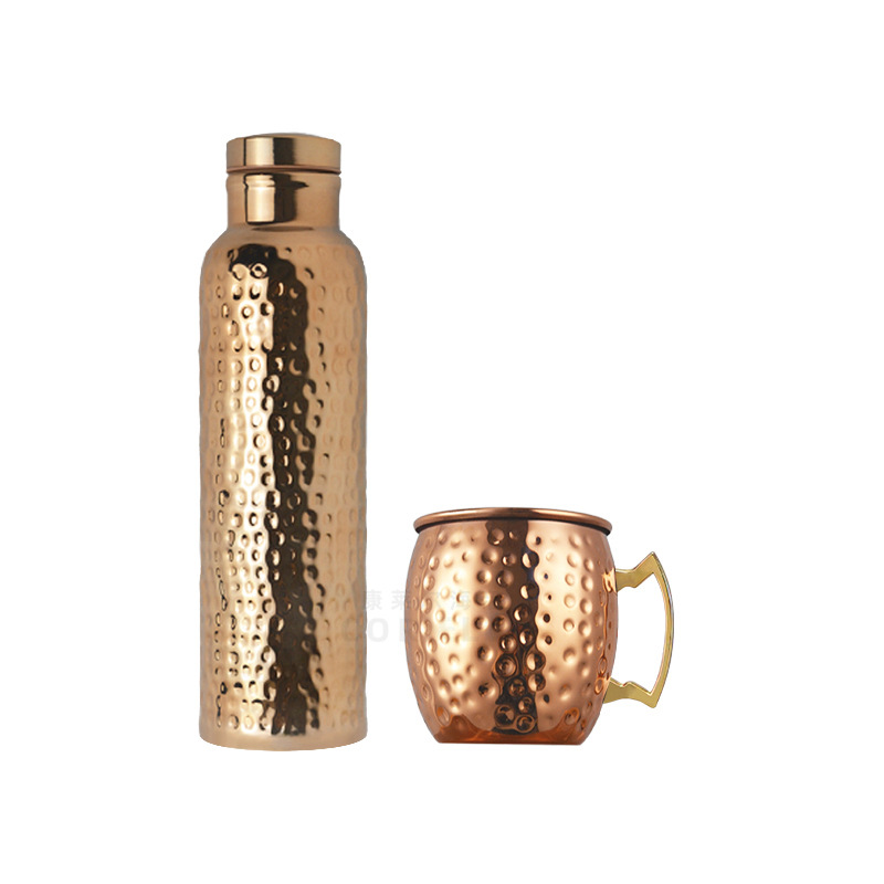 Amazon venta de copper galvanizado taza de aislamiento de agua galvanizado côncava con cepillo de taza de embalaje en inglés pequeña orden personalizada
